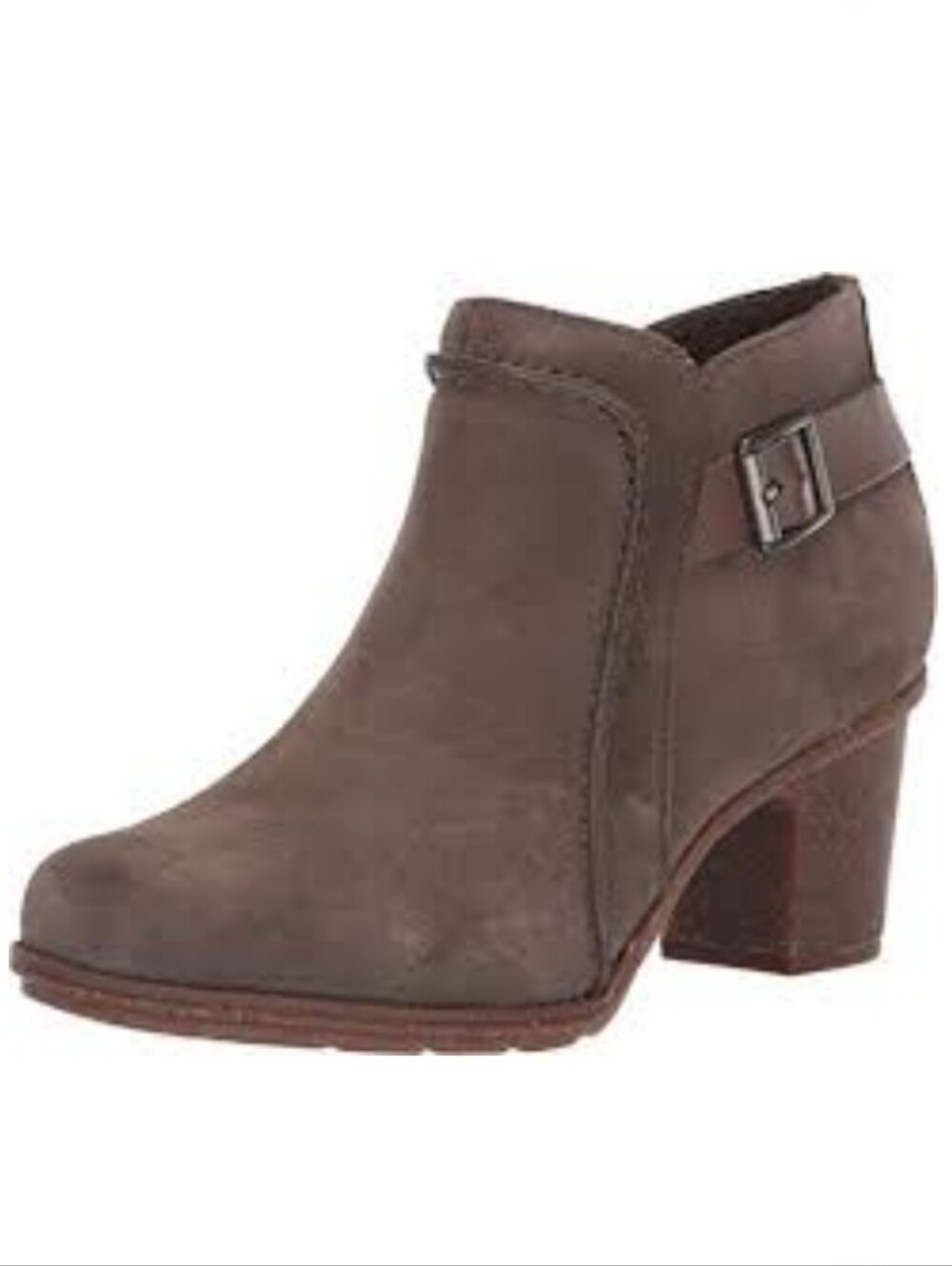 Clarks Collection Sashlin Leather Chunky Heel Bootie